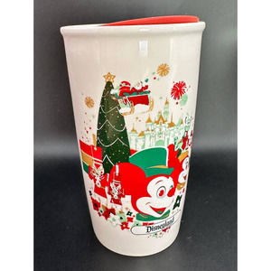 Starbucks Disneyland Christmas Ceramic Travel Tumbler 2022 Disney NEW IN BOX